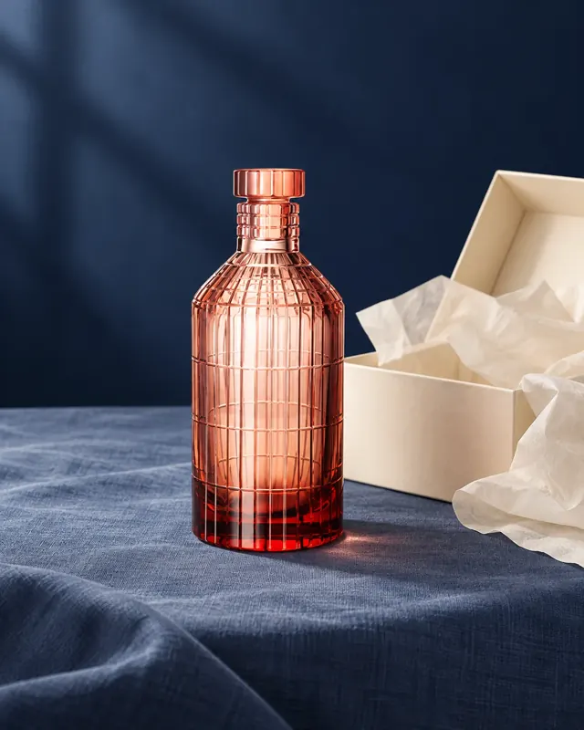 Rose spirit bottle in an application setting