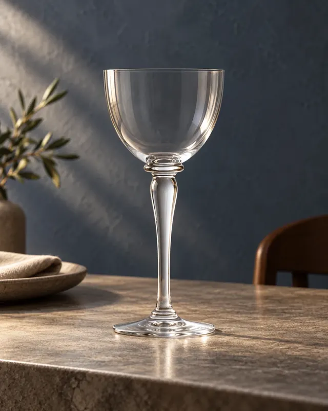 Stemmed coupe in an application setting