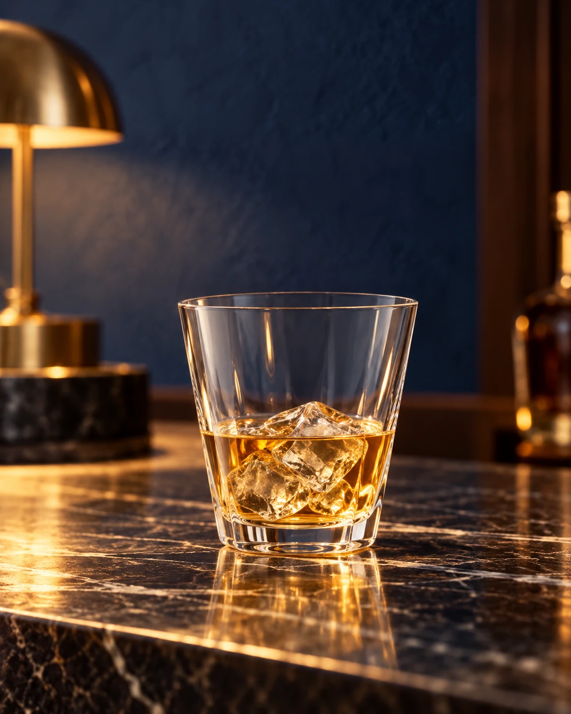 Fine-wall whisky tumbler in Bar counter
