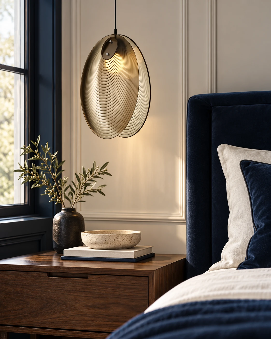 Oval pendant glass in an application setting