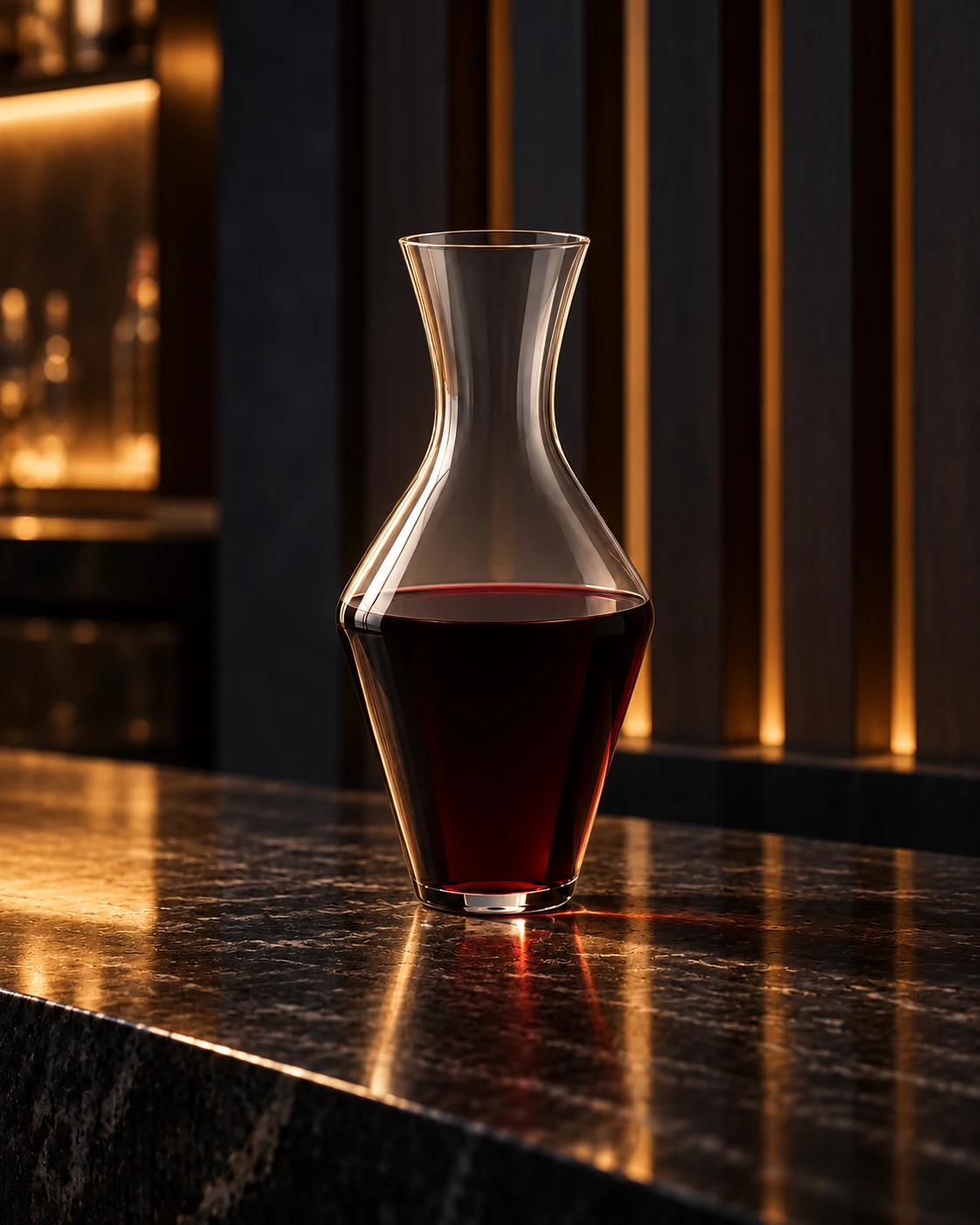 Wine decanter in Private bar