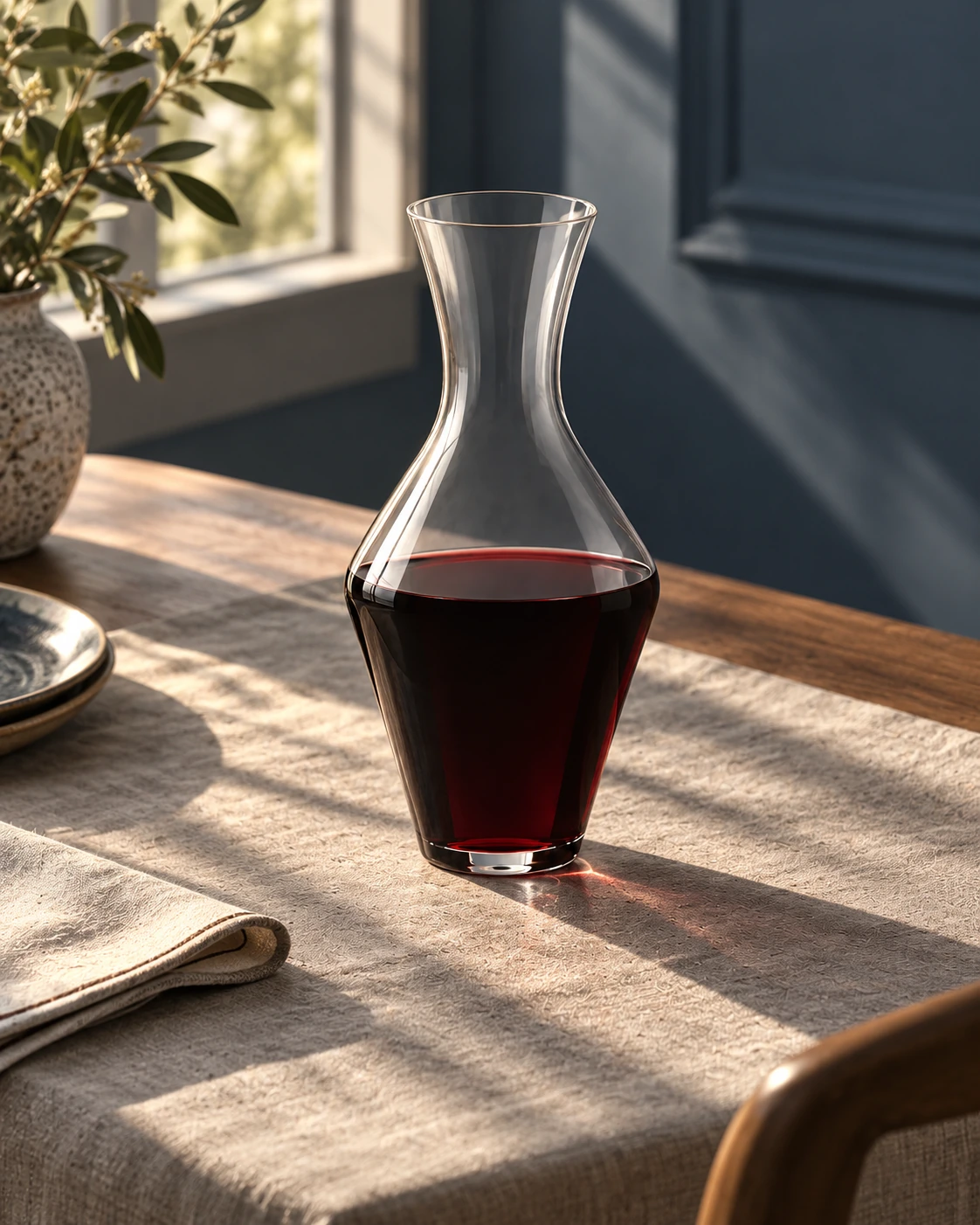Wine decanter in Daylight table
