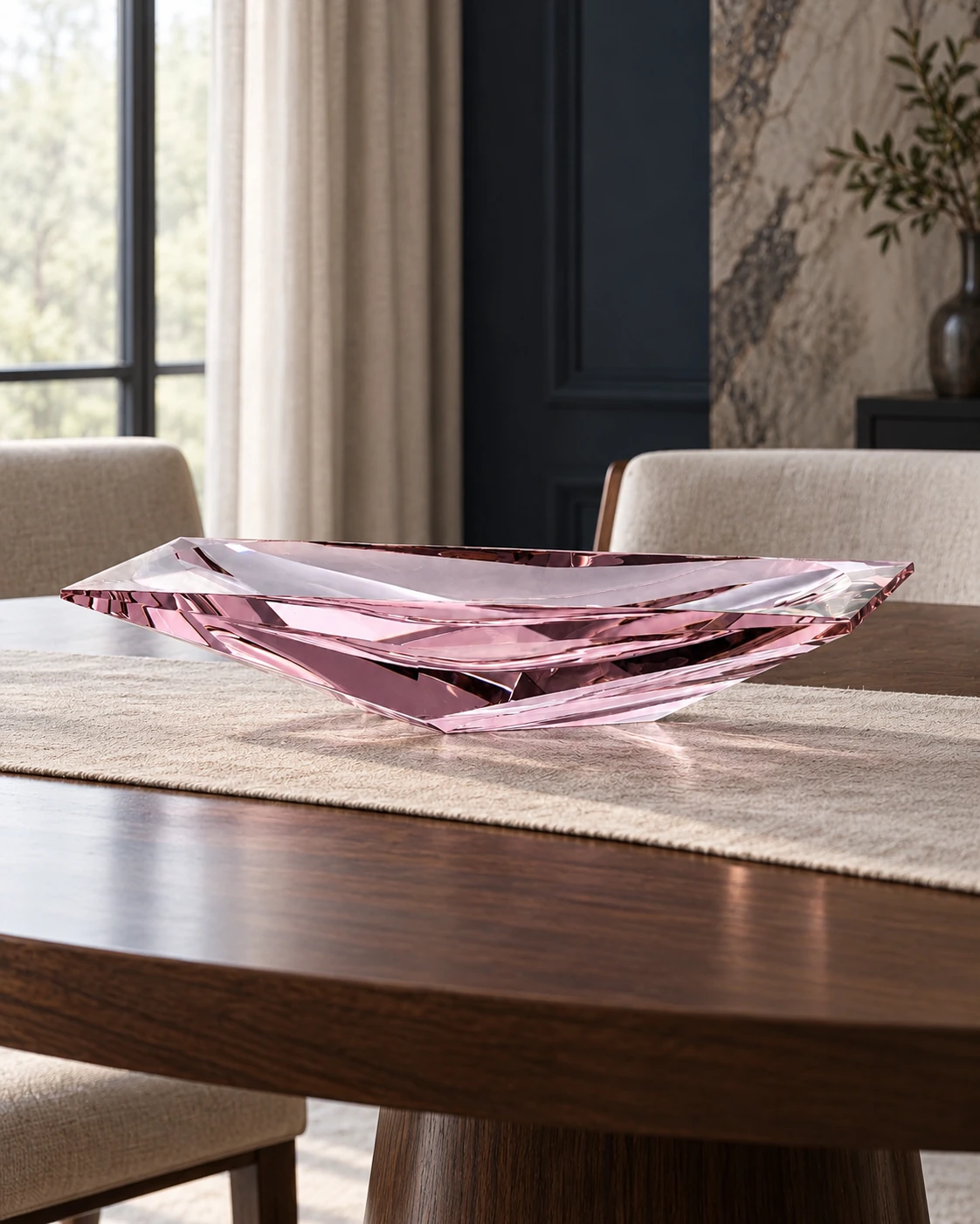 Rose wave bowl in Dining centrepiece