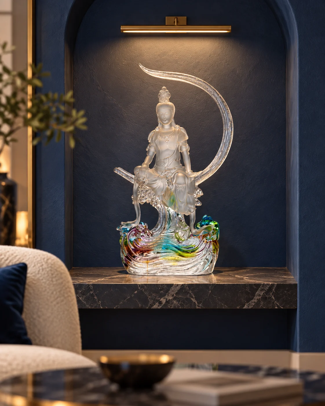 Glass figure object in Living room display